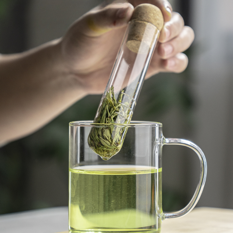 Loose Leaf Tea Infuser - 1 stuk draagbare glazen testbuis thee-infuser