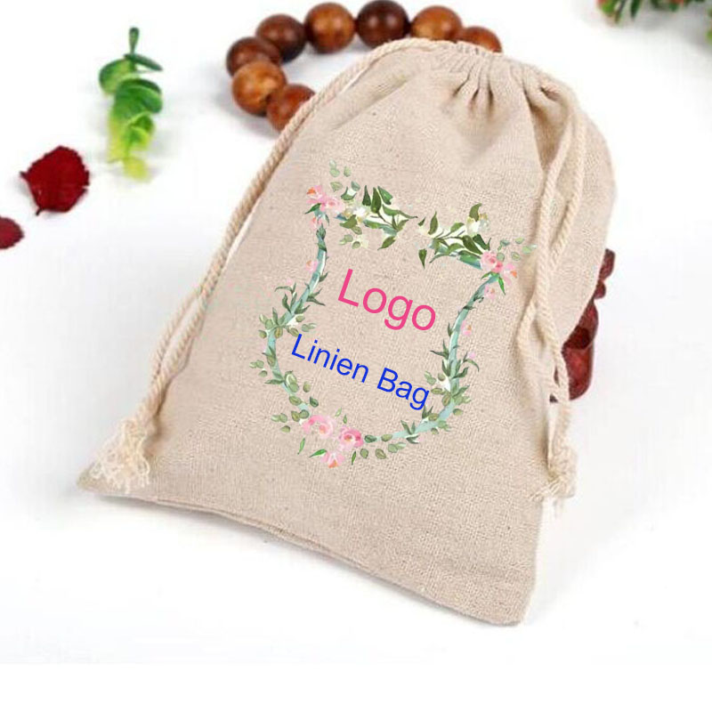 Linen Bag Bulk - Gepersonaliseerde Custom Logo Linnen Cadeau Zakjes