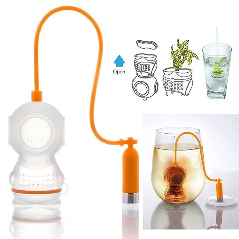 Loose Leaf Tea Infuser - Food Grade Siliconen Lek Submariner Duiker