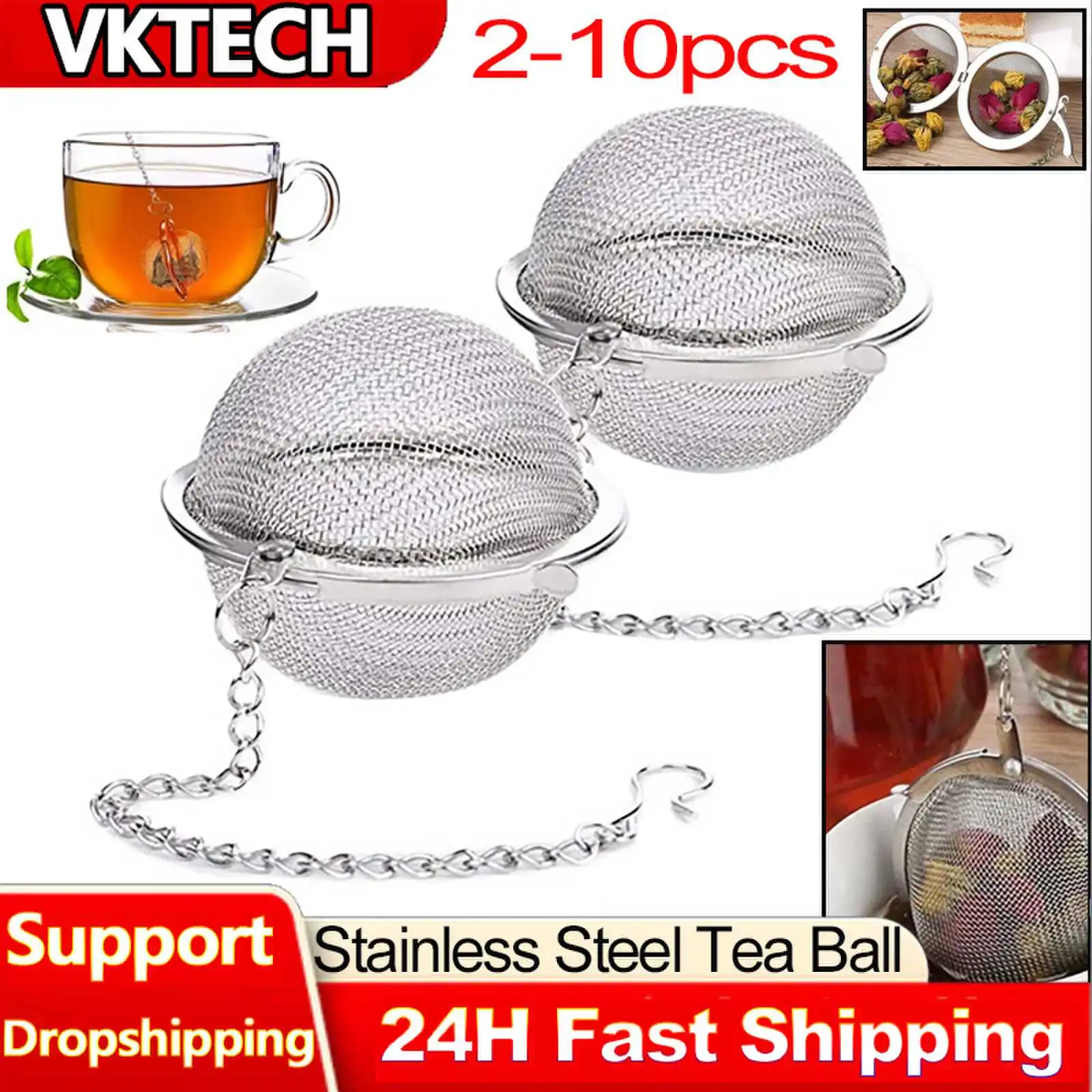2-10 Stuks Roestvrijstalen Bal - Loose Leaf Tea Infuser recensie en prijs