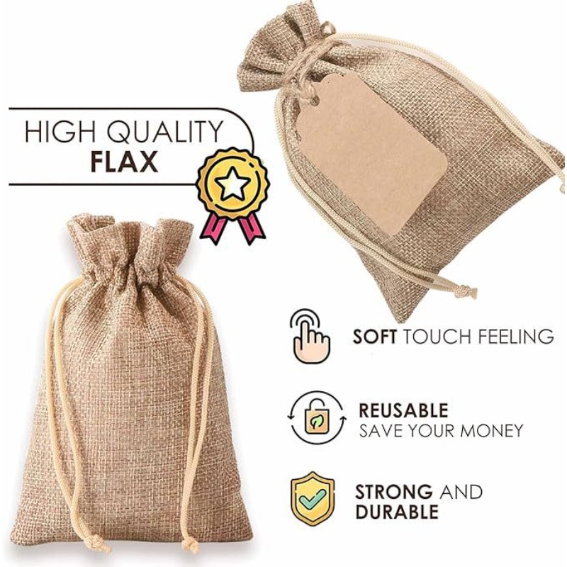 21/51 stuks linnen bundelzakje - Linen Bag Bulk recensie en prijs