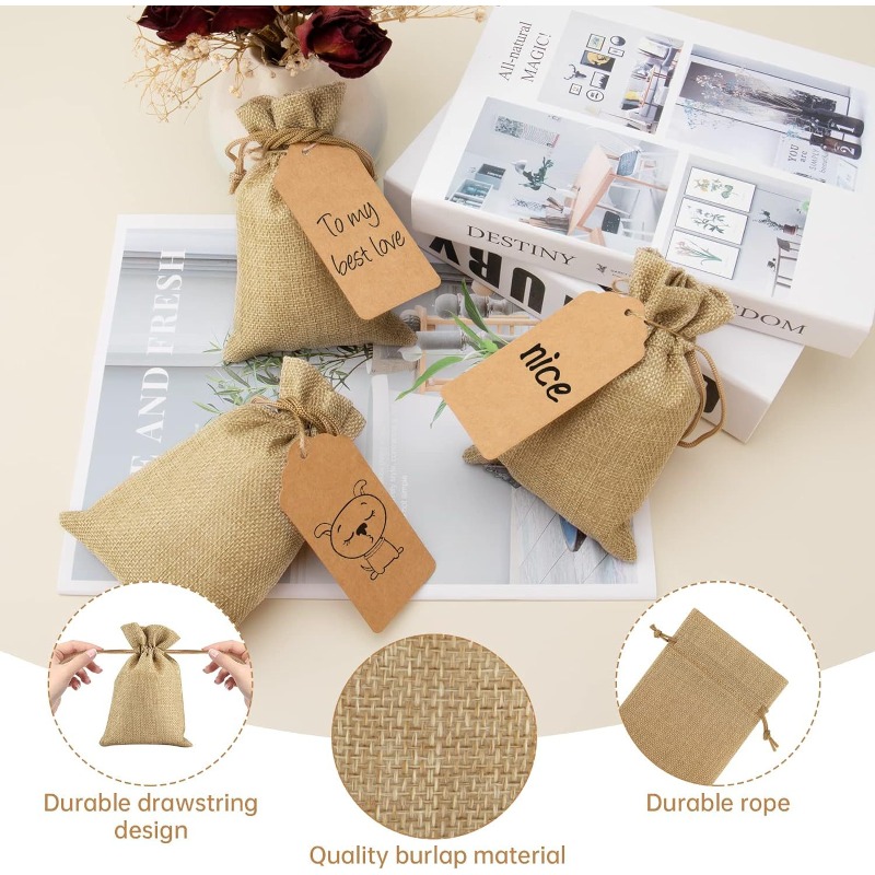 21/51 stuks linnen bundelzakje - Linen Bag Bulk recensie en prijs