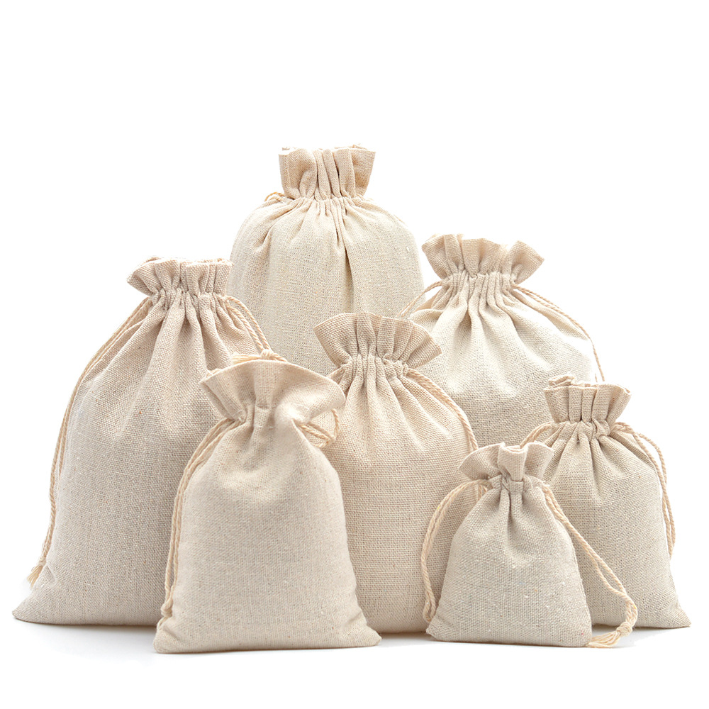 10 stuks katoen linnen trekkoo - Linen Bag Bulk recensie en prijs