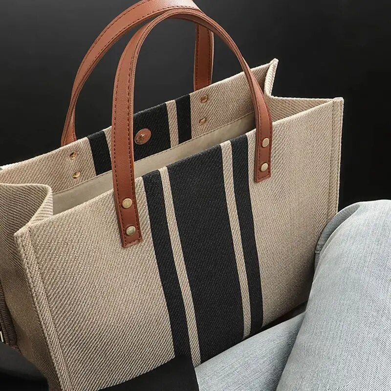 Casual Canvas Streeppatroon Gr - Linen Bag Bulk recensie en prijs